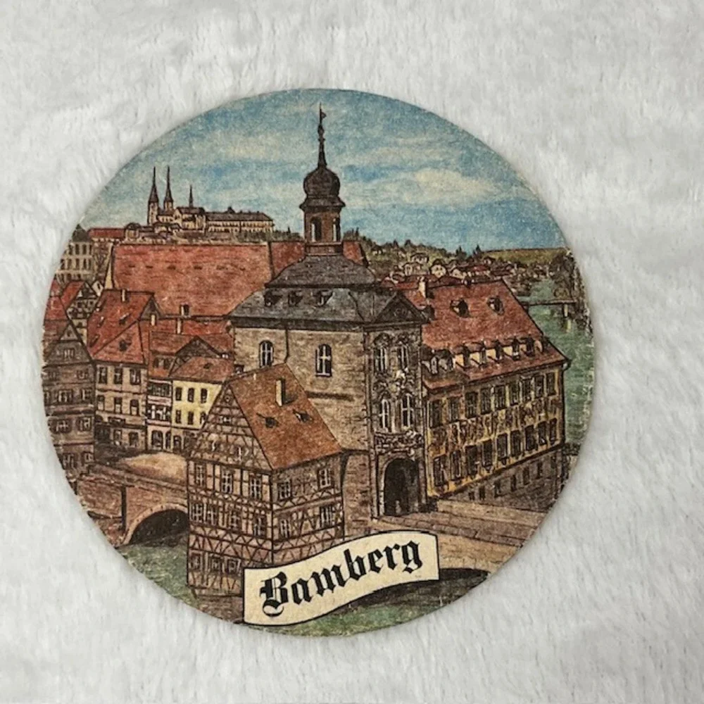 Vintage German Beer Coasters Set of 6 K. Prossl Munchen Bavaria Souvenir Cities